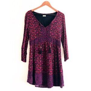 hollister Dress S Bohemian Tunic Geometric Peasant Tassels